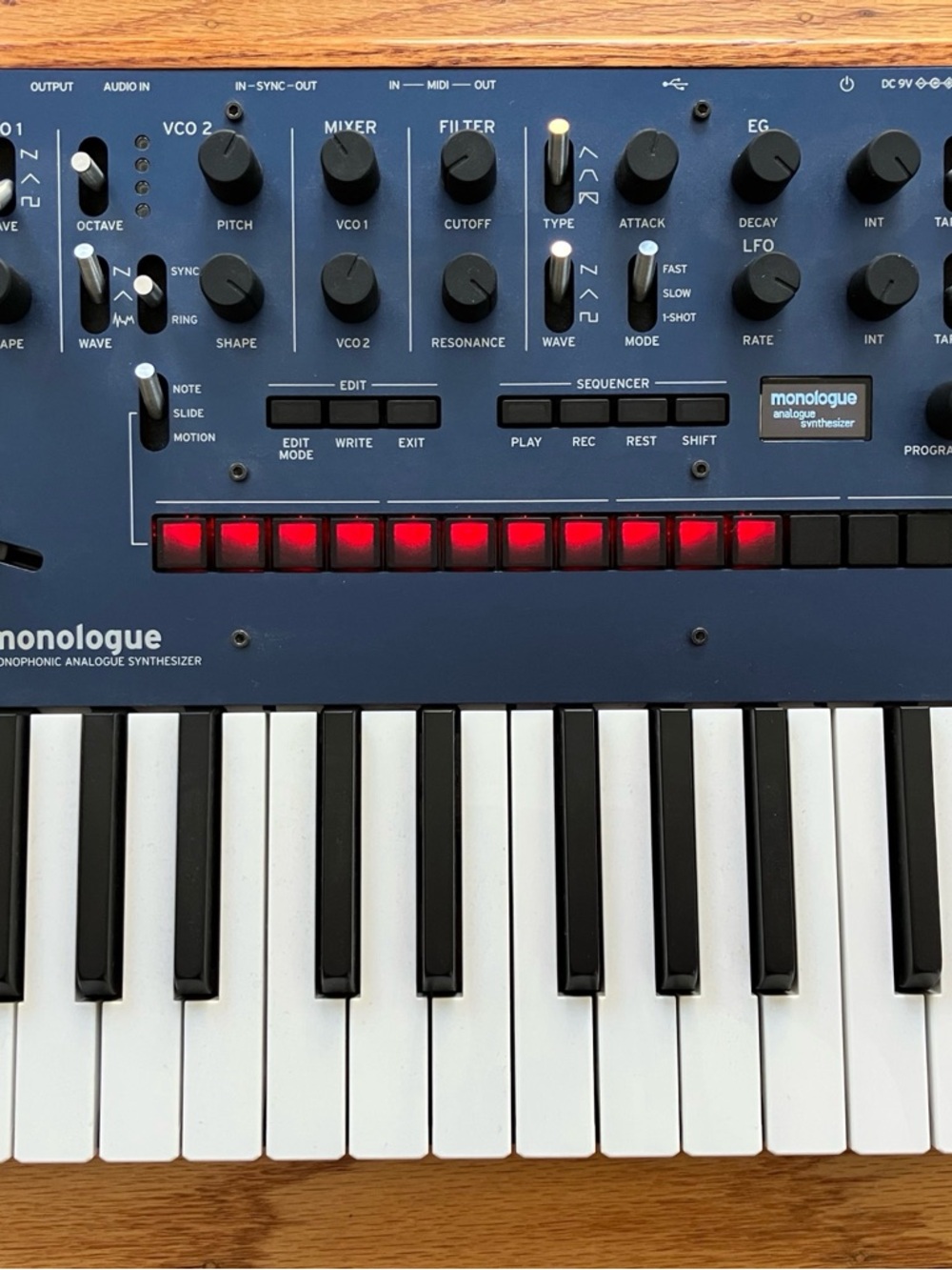 Korg Monologue Synthesizer - Navy Blue Analog Monophonic Keyboard